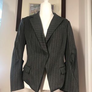 Taylored pinstriped wool jacket